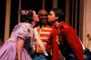Soprano Alisa Cassola as Marie, bass-baritone Frank Ward as Sergeant Sulpice and tenor Joshua Kohl as Tonio, Daughter of the Regiment, Boston Lyric Opera, 2006