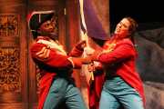 Bass-baritone Frank Ward as Sergeant Sulpice and soprano Alisa Cassola as Marie, Daughter of the Regiment, Boston Lyric Opera, 2006