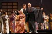 Butterfly (soprano Kelly Kaduce) and her uncle, The Bonze (bass-baritone Michael Callas), Madama Butterfly, Boston Lyric Opera, 2006