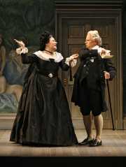 Mezzo-soprano Gale Fuller (Marcellina) and bass Matthew Lau (Bartolo), Le nozze di Figaro, Boston Lyric Opera, 2007