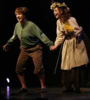 Hansel and Gretel try to be brave as night falls in the woods, Hansel and Gretel, Boston Lyric Opera, 2008