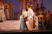 Adina (soprano Maria Kanyova), Belcore (baritone James Westman) and Nemorino (tenor Eric Cutler), L'eliser d'amore, Boston Lyric Opera, 2008