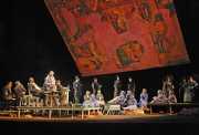 , CarmenSpanish soldiers mingle with cigarette girls in the opening act of Carmen, Boston Lyric Opera, 2009