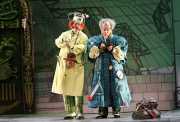 The scientist Spalanzani (tenor Neal Ferreira) strikes an unlikely deal with the nefarious inventor Coppélius (baritone Gaétan Laperrière), Les contes d’Hoffmann, Boston Lyric Opera, 2009