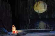 In the most famous aria of the opera, Rusalka (soprano Marquita Lister) implores the moon to locate the Prince and wrap him in her love, Rusalka, Boston Lyric Opera, 2009