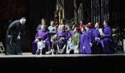 A Sacristan (bass-baritone T. Steven Smith) rehearses with the church’s choir (members of Boston’s PALS Children’s Chorus and BLO’s Chorus), Tosca, Boston Lyric Opera, 2010