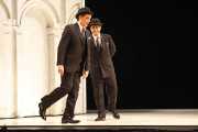 Pallante (Baritone David McFerrin) and Narciso (Countertenor José Álvarez) confer about how to stay in Agrippina’s good graces. Photo taken at final dress rehearsal of BLO’s Agrippina by Jeffrey Dunn for Boston Lyric Opera © 2011