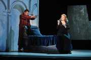 Nerone (Countertenor David Trudgen) almost acts upon his love/hate relationship with his detached mother, Agrippina (Soprano Caroline Worra). Photo taken at final dress rehearsal of BLO’s Agrippina by Jeffrey Dunn for Boston Lyric Opera © 2011
