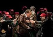 Daniel Sutin (Macbeth) with members of the BLO Chorus, Macbeth, Boston Lyric Opera, 2011