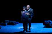 Darren K. Stokes (Banquo) and Elijah Jean-Pierre (Fleance), Macbeth, Boston Lyric Opera, 2011