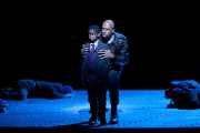 Darren K. Stokes (Banquo) and Elijah Jean-Pierre (Fleance), Macbeth, Boston Lyric Opera, 2011