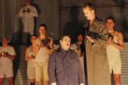 Having had a touching change of heart, Emperor Überall (Andrew Wilkowske, baritone) prepares to give his own life to Death (Kevin Burdette, bass) to end the world’s suffering and restore life to its rightful balance, 2011