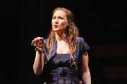 Jamie Van Eyck, mezzo-soprano, as The Daughter singing about a photo of her father taken before the war, in BLO’s world premiere prologue, The After-Image, composed by Richard Beaudoin, which precedes the opera, 2011