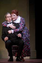 Mezzo-soprano Victoria Livengood as Sarelda and baritone David Kravitz as Tancredi in Boston Lyric Opera's production of John Musto's "The Inspector.", 2012