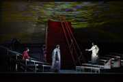 Olivia Dundon-Duvall (Senta, age 14), Gregory Frank (Donald), and Alfred Walker (The Dutchman), The Flying Dutchman, Boston Lyric Opera, 2013