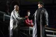 Alfred Walker (The Dutchman), Olivia Dundon-Duvall (Senta, age 14), and Gregory Frank (Donald), The Flying Dutchman, Boston Lyric Opera, 2013