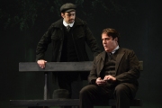 (l.-r.) Omar Najmi as Vanya Kudrjasch hears the lovelorn plight of Boris Grigoryevich (Raymond Very) in Boston Lyric Opera’s production of Kátya Kabanová, composed by Leoš Janáček. 2015