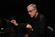 Conductor David Angus rehearses the Boston Lyric Opera orchestra for BLO’s production of Kátya Kabanová, composed by Leoš Janáček. 2015