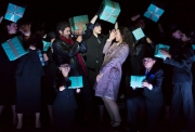 (l.-r.) Rodolfo (Jesus Garcia) and Mimi (Kelly Kaduce) cavort on the streets of 1960s Paris as citizens celebrate their consumerist tendencies in Boston Lyric Opera’s new production of “La Bohème,” directed by Rosetta Cucchi in her U.S. debut and running Oct 2-11 at the Citi Performing Arts Center Shubert Theatre in Boston