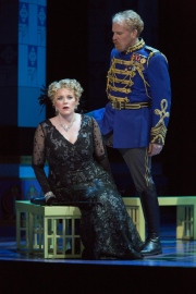 Erin Wall, as Hanna Glawari, and Roger Honeywell, as Count Danilo, in Boston Lyric Opera’s new production of The Merry Widow running April 29-May 8 at the Citi Shubert Theater.