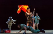 Carmen (Jennifer Johnson Cano) leads a boisterous drunken party in which her gypsy friends mingle and play bullfighter with local soldiers in Boston Lyric Opera’s production of Georges Bizet’s “Carmen” directed by Calixto Bieito. “Carmen” opens BLO’s 40th Season, at the Boston Opera House through October 2.