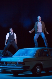 Escamillo (Michael Mayes) and Don Jose (Roger Honeywell) rivalry over Carmen escalates into violence when Jose realizes he has lost her in Boston Lyric Opera’s production of Georges Bizet’s “Carmen” directed by Calixto Bieito. “Carmen” opens BLO’s 40th Season, at the Boston Opera House through October 2.