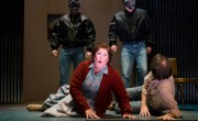 Caroline Worra plays a woman who fears rampant violence in her London neighborhood in the Boston Lyric Opera production of Mark Anthony Turnage’s GREEK, running Nov 16-20 at the Emerson/Paramount Center.