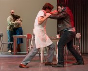 Marcus Farnsworth (r.) as “Eddy” battles with the diner owner (Christopher Burchett) in the Boston Lyric Opera production of Mark Anthony Turnage’s GREEK, running Nov 16-20 at the Emerson/Paramount Center.