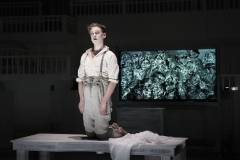 DAFT JAMIE -- Poor of wallet but rich in spirit, street performer Daft Jamie (Michael Slattery) laments the fate of the destitute, homeless and otherwise disenfranchised people of Edinburgh in Boston Lyric Opera’s world premiere production of THE NEFARIOUS, IMMORAL BUT HIGHLY PROFITABLE ENTERPRISE of MR. BURKE and MR. HARE by composer Julian Grant and librettist Mark Campbell. Runs Nov 8-12; details at BLO.org.