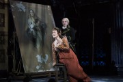 Tosca (Elena Stikhina) is overcome when Chief of Police Scarpia (Daniel Sutin) tried to convince her that her lover is cheating in the Boston Lyric Opera production of TOSCA, running Oct 13-22 at the Cutler Emerson Majestic Theater. Tickets BLO.org.