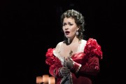 Tosca (Elena Stikhina) ruminates on why her life of good deeds is being punished by injustice in the Boston Lyric Opera production of TOSCA, running Oct 13-22 at the Cutler Emerson Majestic Theater. Tickets BLO.org.