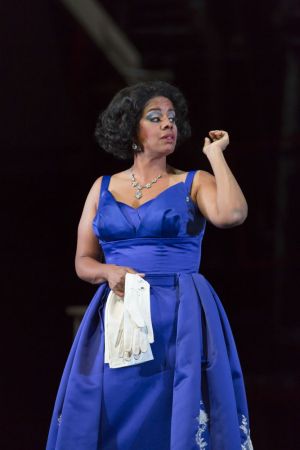 Countess Almaviva (Nicole Heaston) in Boston Lyric Opera’s new production of “The Marriage of Figaro” running through May 7 at John Hancock Hall