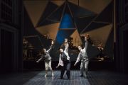 (l.-r.) Sarah Womble, Omar Ebrahim and Jesse Darden in Boston Lyric Opera’s World Premiere SCHOENBERG IN HOLLYWOOD by composer Tod Machover and librettist Simon Robson.