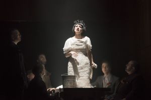 Kelly Kaduce as Polly Peachum sings the iconic “Pirate Jenny” in the Boston Lyric Opera’s production of Weill and Brecht’s THE THREEPENNY OPERA, running March 16-25 at the Huntington Avenue Theatre.  BLO.org.