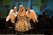 (l.-r.) In the form of a jazzy trio, as well as other characters, Vincent Turregano, Mara Bonde and Neal Ferreira comment on the action in Boston Lyric Opera’s TROUBLE IN TAHITI/ARIAS AND BARCAROLLES, playing thru May 20.  Tickets www.BLO.org