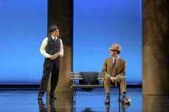 State Department executive Hawkins Fuller (Jesse Blumberg, l.) meets newspaper intern Timothy Laughlin (Jesse Darden) for the first time in a Dupont Circle park in Boston Lyric Opera’s production of “Fellow Travelers,” playing Nov. 13-17 at the Emerson Paramount Center.
