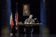 On active military duty in France, Timothy Hawkins (Jesse Darden) writes to Hawk Fuller to ask for help in Boston Lyric Opera’s production of “Fellow Travelers,” playing Nov. 13-17 at the Emerson Paramount Center.