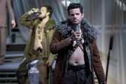 Junius (David McFerrin) and his soldier comrades spend an evening on the battlefield drinking wine and absorbing news of their wives’ infidelity back home in Boston Lyric Opera’s production of “The Rape of Lucretia” March 11-17 at Artists for Humanity EpiCenter.