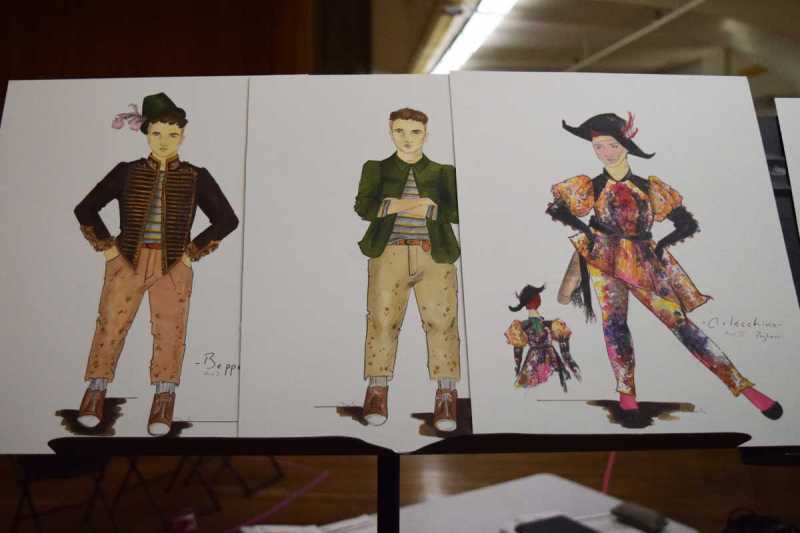 Beppo's costume sketches for Boston Lyric Opera's 2019 production of Pagliacci