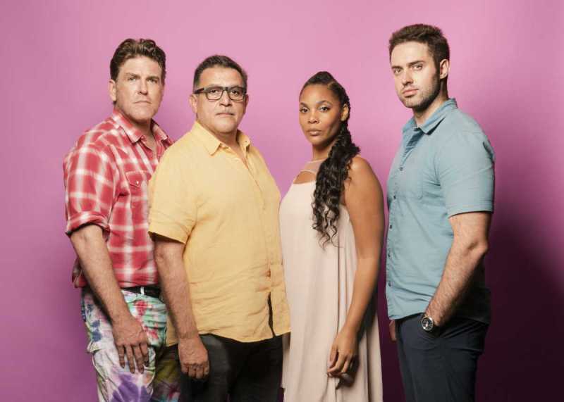 Michael Mayes, Rafael Rojas, Lauren Michelle and Tobias Greenhalgh, castmembers of Boston Lyric Opera's 2019 production of Pagliacci