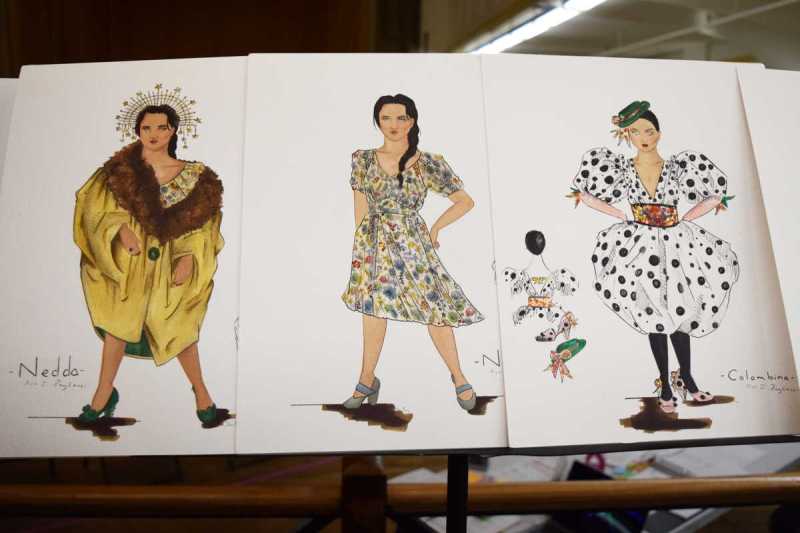 Nedda's costume sketches for Boston Lyric Opera's 2019 production of Pagliacci