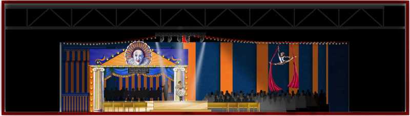 Set desing for Boston Lyric Opera's 2019 production of Pagliacci