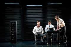 Hadleigh Adams as Hawkins Fuller is interrogated during Minnesota Operas 2018 Production of Fellow Travelers