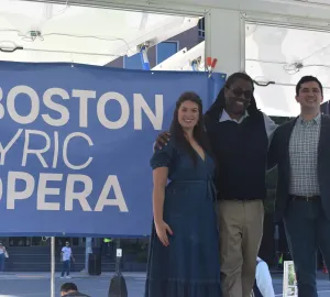 Carley DeFranco, Fred C. VanNess, Jr and Brendon Shapiro at the Rose Kennedy Greenway.
