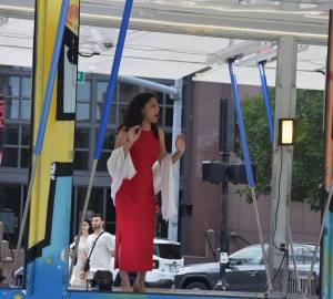Sarah Joyce Cooper performs at Rose Kennedy Greenway.