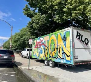 BLO's mobile Street Stage on its way to Moakley Park Summer Nights.
