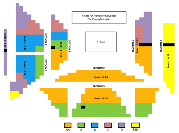 Sudays seating chart for THE RAPE OF LUCRETIA, Boston Lyric Opera, MAR 11-17, 2019
