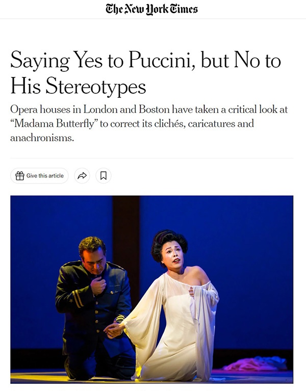 Read All About It!: Saying Yes to Puccini, but No to His Stereotypes – The New York Times
